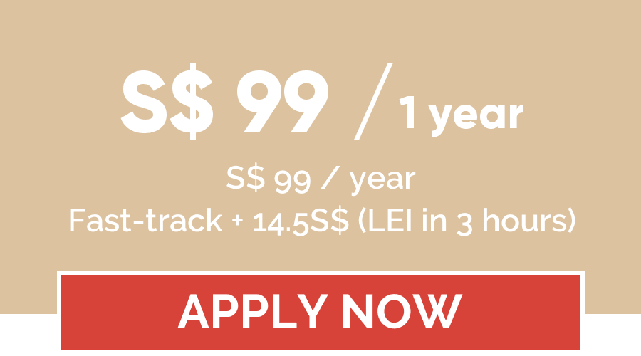 LEI registration price for 1 year - LEI Register Singapore